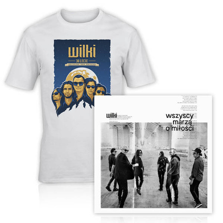 Pakiet: płyta "Wszyscy marzą o miłości" + Koszulka jubileuszowa. Rozmiar XL